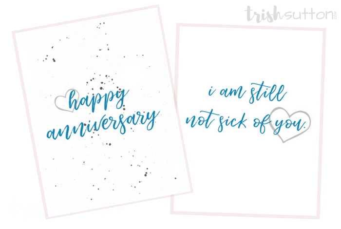 Selecting a card for someone beit Birthday, Anniversary or otherwise is 100% mood based. Happy Anniversary Three Printable Greeting Cards for 3 moods.