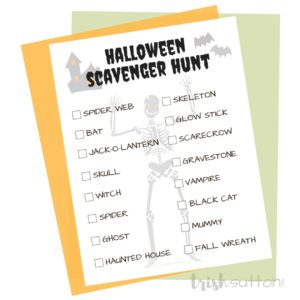 Halloween Scavenger Hunt Free Printable; TrishSutton.com