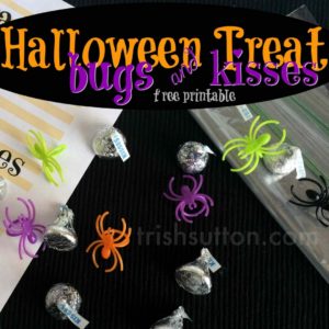 Halloween Treat Bugs & Kisses Printable; TrishSutton.com
