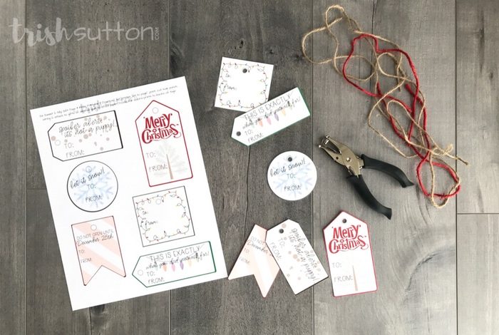 Save time and money while adding a little fun to gift wrapping with my Free Printable Christmas Gift Tags. Simply print, cut out, hole punch & attach.