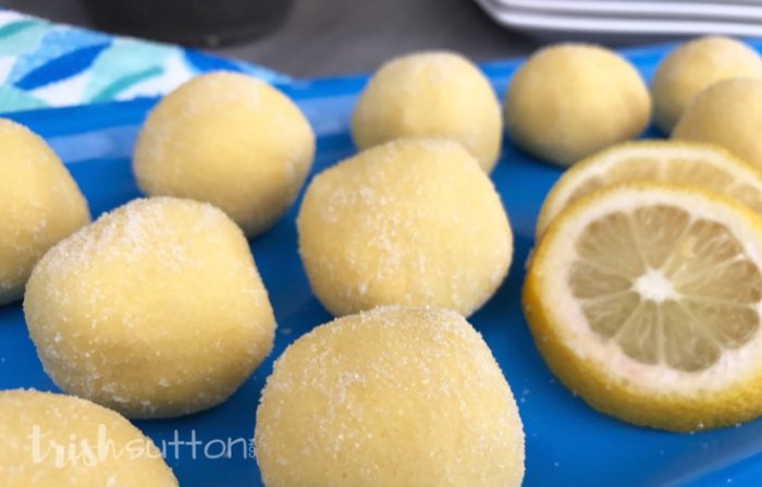 Lemon Truffles; Simple No Bake (Cake Mix) Recipe. TrishSutton.com