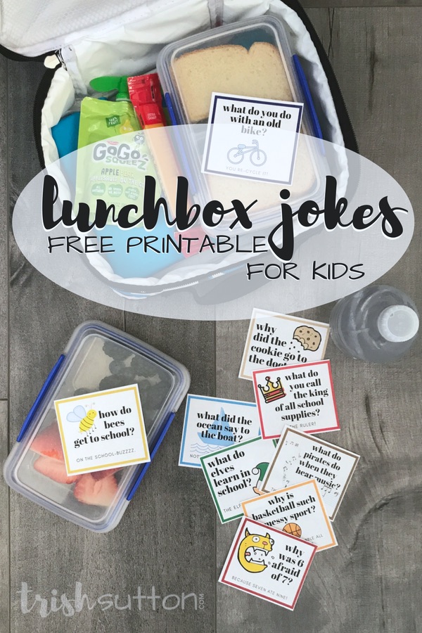 Kids Jokes Silly Lunchbox Jokes Printable for Kids; trishsutton.com