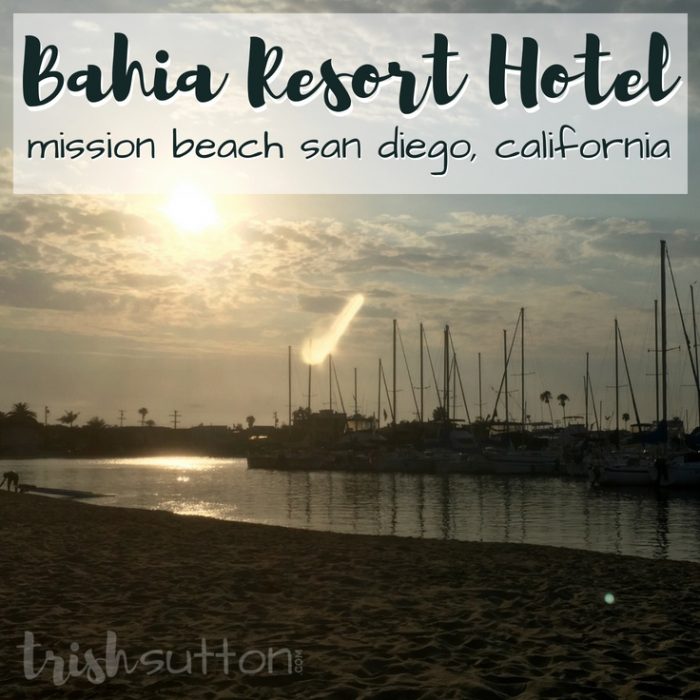 The Bahia Resort Hotel in San Diego, California is the perfect vacation destination for singles, couples and families. The location is perfect for travelers. No car required to enjoy the surrounding area of this lush property with a private bayside beach. Review: Trish Sutton.com
