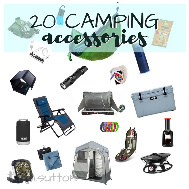 20 awesome Camping Accessories for outdoorsmen; Camping necessities and niceties to take along on your next trip to the great outdoors. Gift Guide for the Camp Crowd.
