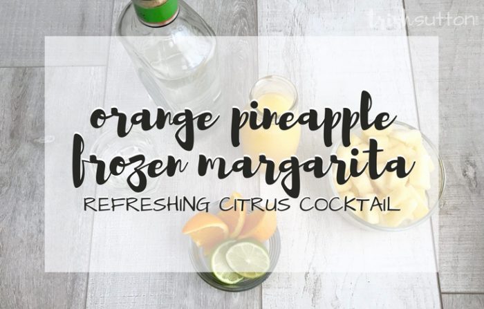 Frozen Orange Pineapple Margarita Recipe; this Orange, Pineapple and Lime cocktail is just what summer needs. It is the perfect concoction for hot afternoons, warm evenings and holiday parties. TrishSutton.com