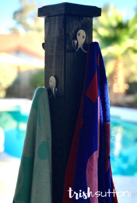 DIY Outdoor Pool Towel Dry Rack Beach Towel Holder