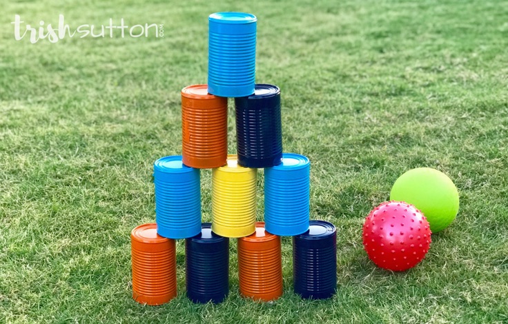 DIY Bowling Game - Upcycled Outdoor Activity; Camping Game Backyard Game - TrishSutton.com