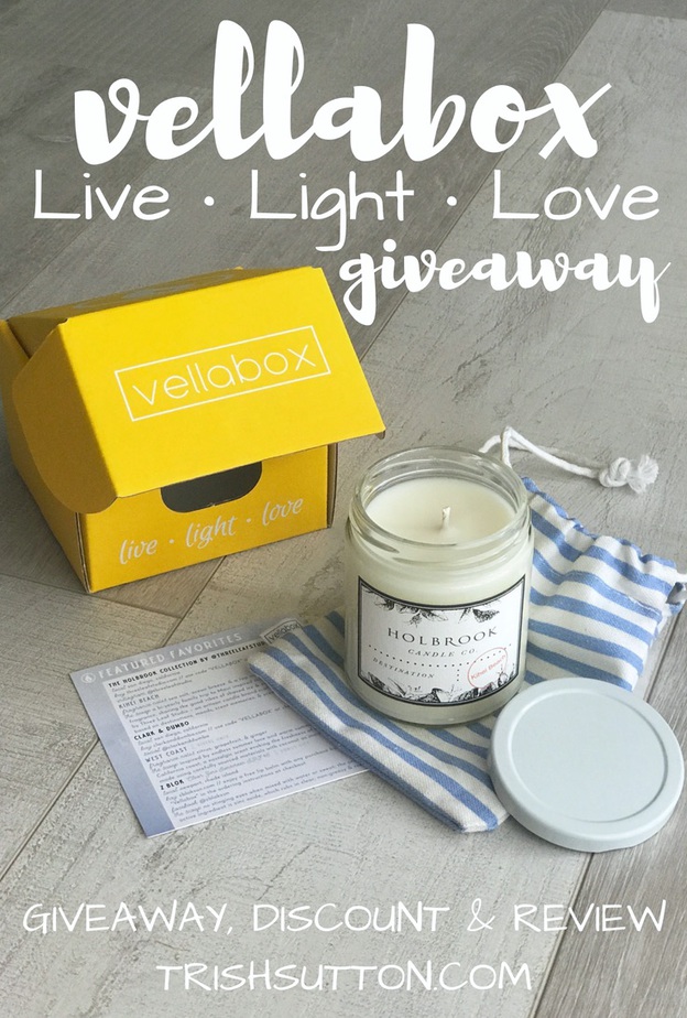Live, light, love and bliss in a bright yellow box received monthly! Enter to win a Vellabox candle; no purchase necessary. In addition, a $5 coupon code. TrishSutton.com