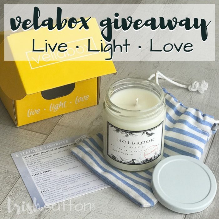 Live, light, love and bliss in a bright yellow box received monthly! Enter to win a Vellabox candle; no purchase necessary. In addition, a $5 coupon code. TrishSutton.com