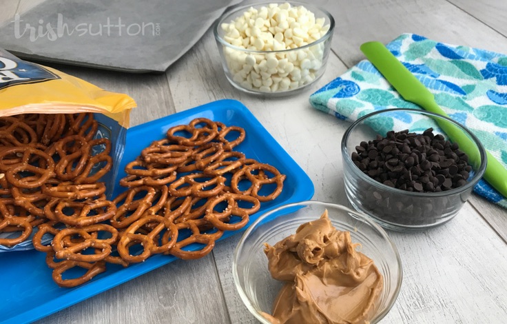 There are only four ingredients needed to create this sweet, salty and crunchy snack. Chocolate Peanut Butter Pretzels; TrishSutton.com.