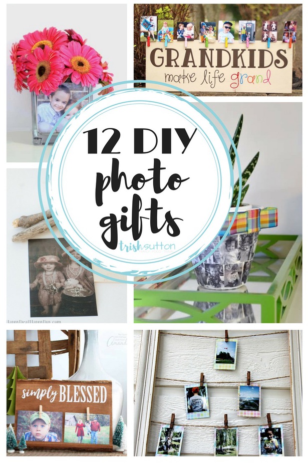DIY Photo Gifts | Handmade Photo Crafts make lovely gifts for all occasions. Twelve personalized photo gifts created on canvas, wood, glass & more. TrishSutton.com #photogift #grandparentsday #mothersday #fathersday #christmas