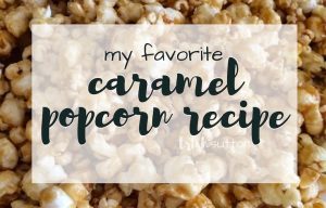 Sweet & simple Caramel Popcorn that can be made chewy or crunchy in very little time. My favorite caramel popcorn recipe. TrishSutton.com
