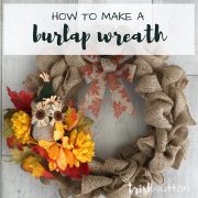 Burlap Wreath; Simple 20 Minute Tutorial Under $10; TrishSutton.com