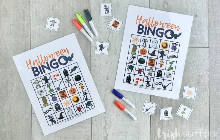 Printable Game Cards with five dry erase markers