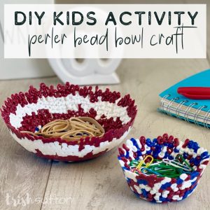 This one size fits all DIY Kids Activity is a fun way to create bowls of all sizes. Just a few supplies are needed to create this simple Perler Bead Bowl Craft.