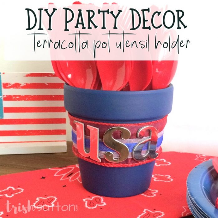 CreateCreate a festive and versatile tabletop caddy that doubles as a utensil holder with this simple DIY Party Decor Terracotta Pot tutorial.upcycled picnic and party accessories with vegetable cans. This DIY Upcycled Tin Can Utensil Caddy tutorial makes a great tabletop addition.