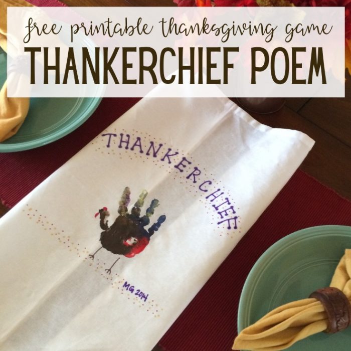 This Thankerchief Activity is a great addition to the traditional Thanksgiving game of sharing the things we are thankful for. 