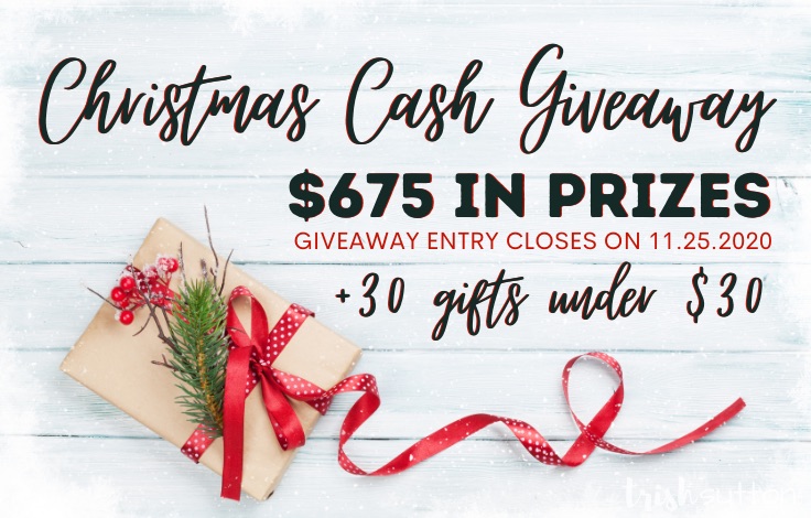 30 Gift Ideas Under $30; along with the 2020 Annual Christmas Cash Giveaway including $575 in prizes. Entry Deadline 11/25/2020.