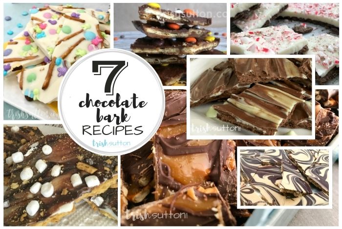 7 Cookie Bark Images in a collage