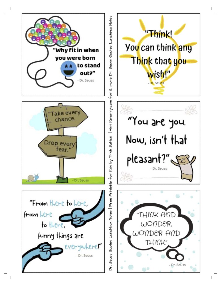 dr seuss quotes lunchbox notes for kids trish sutton