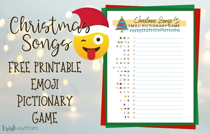 Christmas Songs Emoji Pictionary Game Free Printable