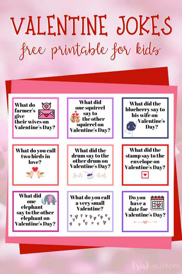 Valentine Jokes for Kids | Free Printable, TrishSutton.com