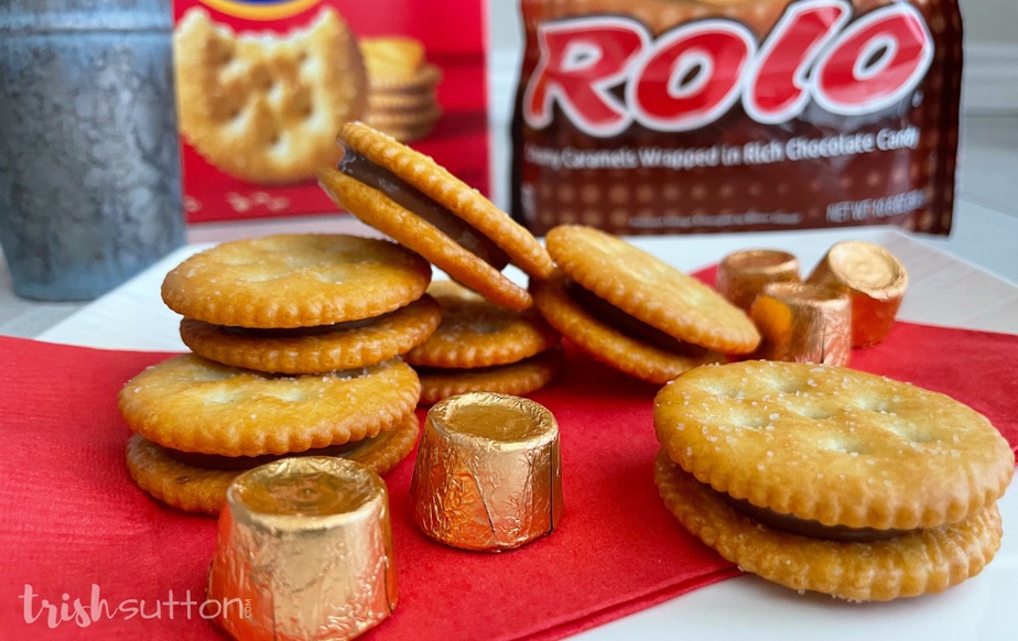 Rolo Stuffed Ritz Crackers - Spicy Southern Kitchen
