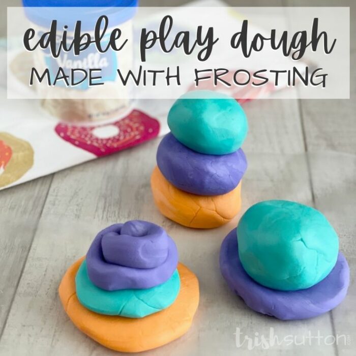 Create fun that you can eat with this Edible Play Dough Frosting Recipe! There are only three ingredients required to make up this simple DIY for kids.