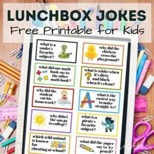 Free Printable Lunchbox Jokes for Kids | School Subject Edition