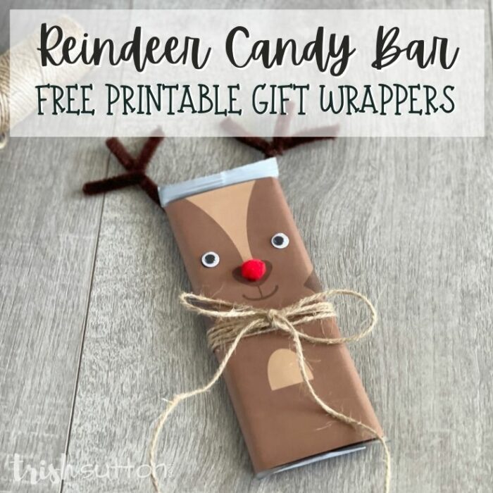 Reindeer Candy Bar Free Printable Gift Wrappers
