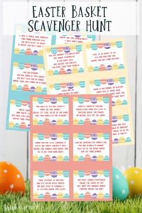 Easter Basket Scavenger Hunt Free Printable Clue Cards