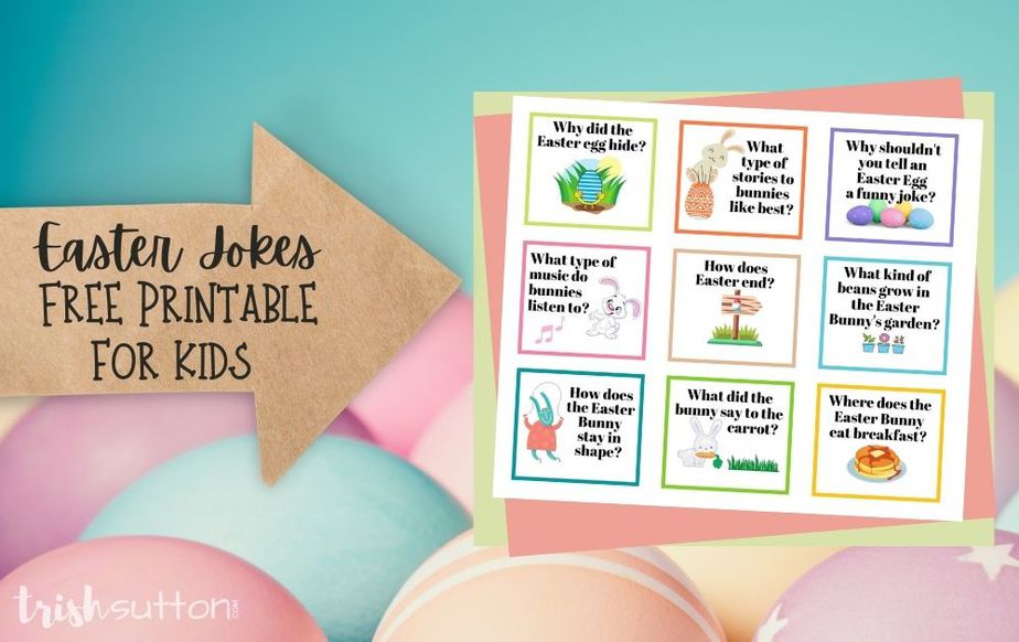 Easter Jokes for Kids Free Printable; TrishSutton.com